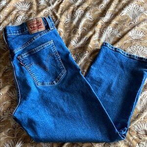 Levi's Ribcage Straight Ankle Blue Jeans